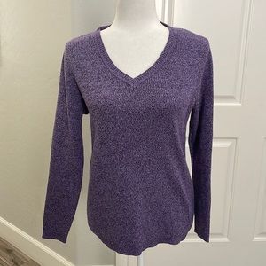 Karen Scott 100% cotton v neck sweater